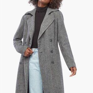 JustFab Wool Look Lined Trench Coat